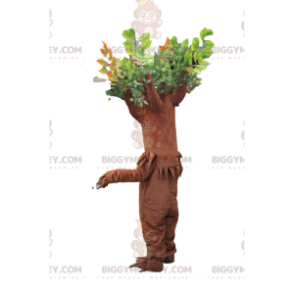 BIGGYMONKEY™ Maskottchenkostüm Brauner Baum mit grünem Laub -