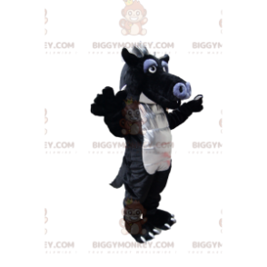 Grappig BIGGYMONKEY™-mascottekostuum met zwarte en grijze