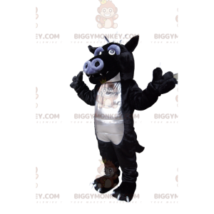 Grappig BIGGYMONKEY™-mascottekostuum met zwarte en grijze