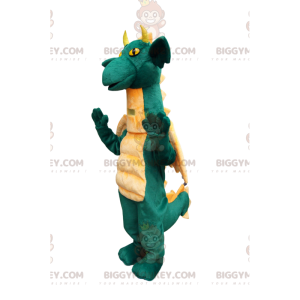 BIGGYMONKEY™ costume da mascotte del comico drago verde, con