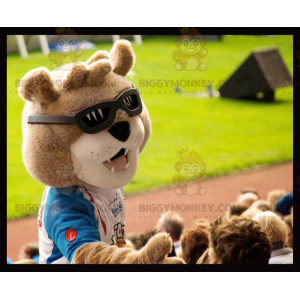 Brown Bear BIGGYMONKEY™ Mascot Costume With Sunglasses –