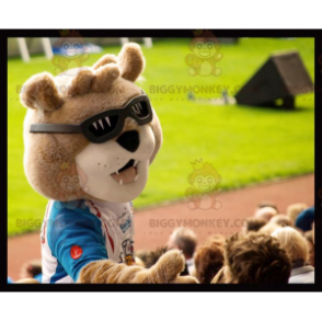 Disfraz de mascota de oso pardo BIGGYMONKEY™ con gafas de sol -