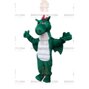 Green and Pink Dragon BIGGYMONKEY™ Mascot Costume -
