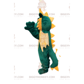 BIGGYMONKEY™ Mascot Costume Green Dragon with Yellow Wings -