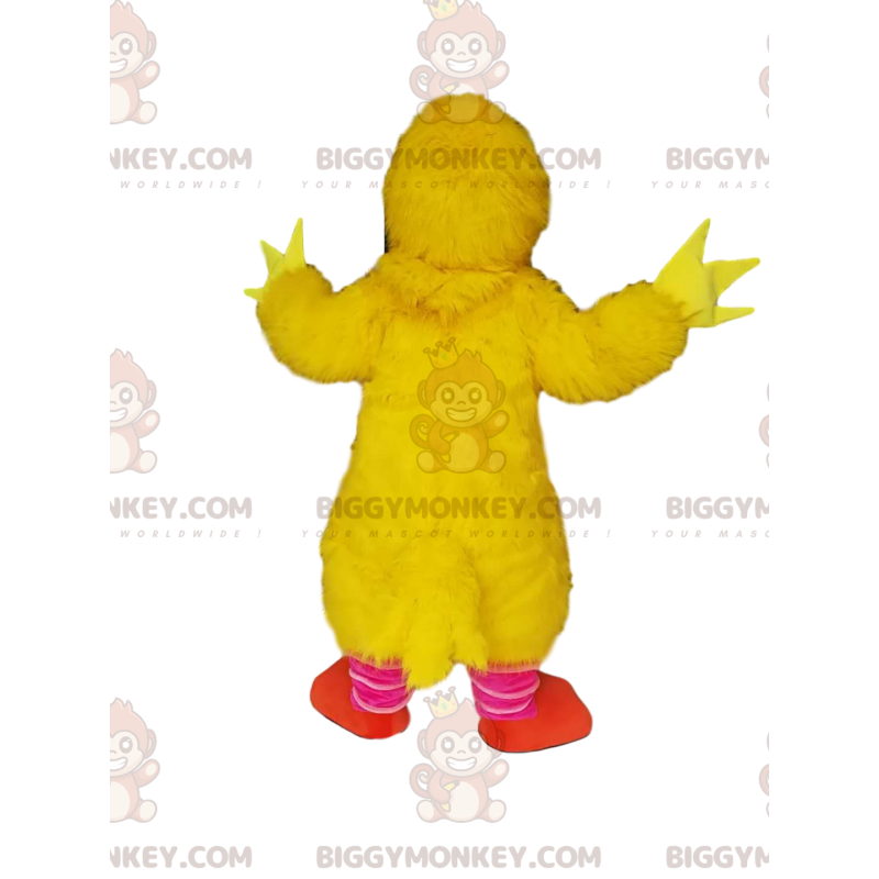 Costume de mascotte BIGGYMONKEY™ de grand poussin jaune très