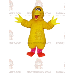 Stor, meget glad gul kylling BIGGYMONKEY™ maskotkostume -