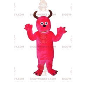 Costume de mascotte BIGGYMONKEY™ de monstre fushia enjoué avec