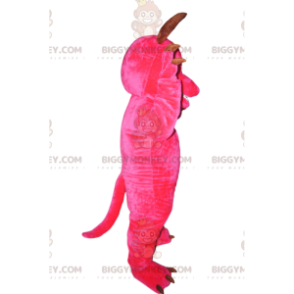 Legesygt Fuchsia-monster med horn BIGGYMONKEY™ maskotkostume -