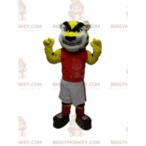 Costume de mascotte BIGGYMONKEY™ de tigre terrifiant en tenue