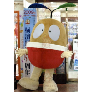 BIGGYMONKEY™ Maskottchen-Kostüm Riesenapfel, Birne, braune