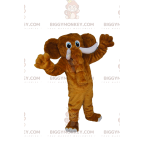 Costume de mascotte BIGGYMONKEY™ d'éléphant marron émerveillé