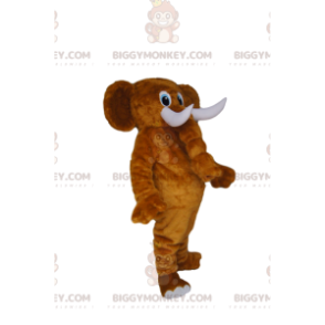 Costume de mascotte BIGGYMONKEY™ d'éléphant marron émerveillé