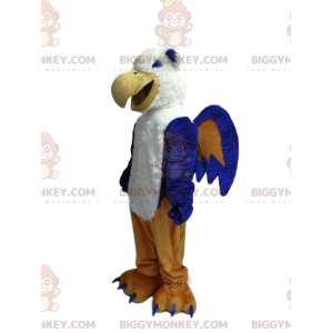 Costume da mascotte BIGGYMONKEY™ con aquila blu e bianca molto