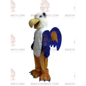 Very Laughing Blue and White Eagle BIGGYMONKEY™ Mascot Costume