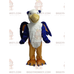 Costume da mascotte BIGGYMONKEY™ con aquila blu e bianca molto