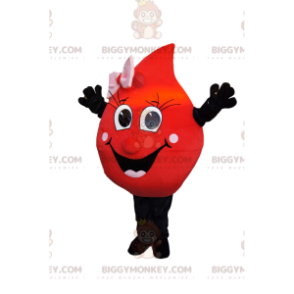 Costume de mascotte BIGGYMONKEY™ de goutte rouge avec un large