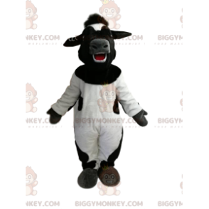 Costume de mascotte BIGGYMONKEY™ de vache noire et blanche très