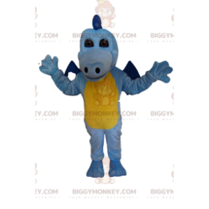 Vertederend BIGGYMONKEY™-mascottekostuum met hemelsblauwe en