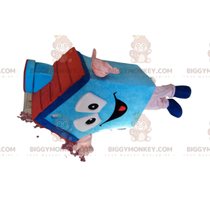 Costume de mascotte BIGGYMONKEY™ de maisonnette bleue avec une