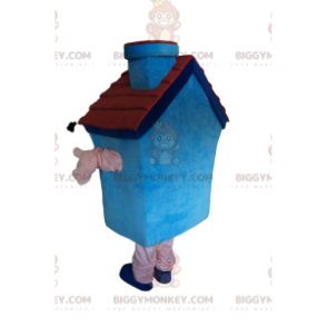 Blauw Chimney Cottage BIGGYMONKEY™ mascottekostuum -