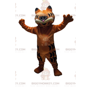 BIGGYMONKEY™ maskotdräkt av Garfield, den mycket giriga