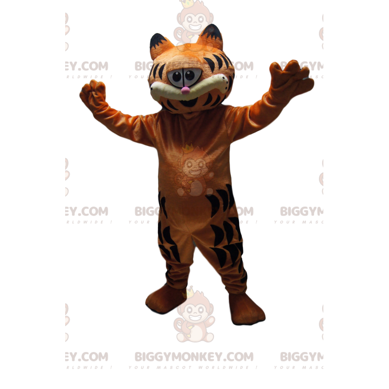 BIGGYMONKEY™ costume mascotte di Garfield, l'avido gatto