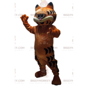 BIGGYMONKEY™ costume mascotte di Garfield, l'avido gatto