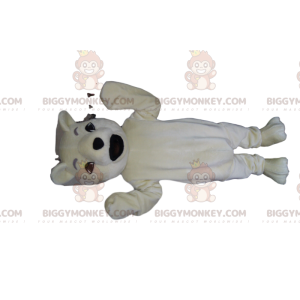 Superweiches Eisbär-BIGGYMONKEY™-Maskottchen-Kostüm -