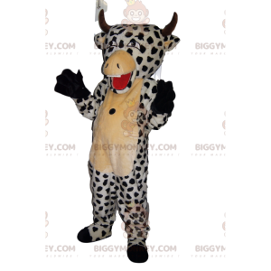 Costume de mascotte BIGGYMONKEY™ de vache avec de jolies tâches