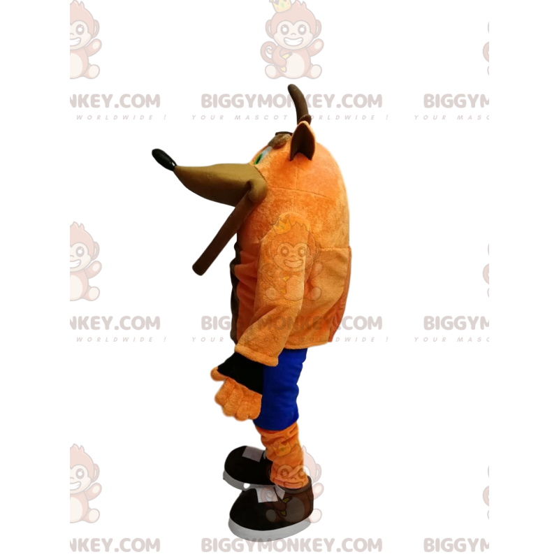 BIGGYMONKEY™ mascot costume of Crash Bandicoot, the famous