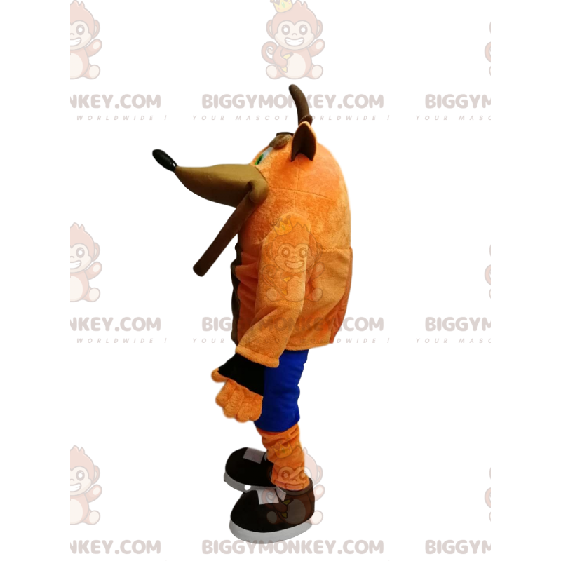 BIGGYMONKEY™ mascottekostuum van Crash Bandicoot, de beroemde