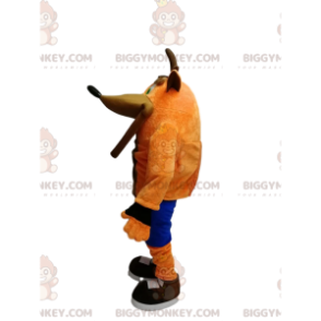 BIGGYMONKEY™ maskotdräkt av Crash Bandicoot, den berömda