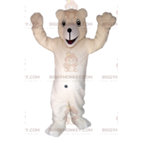 Disfraz de mascota de oso polar BIGGYMONKEY™ con gran sonrisa y