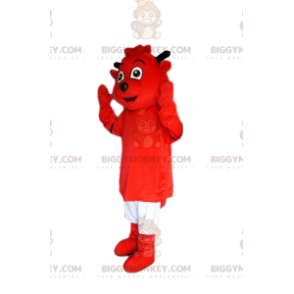Disfraz de mascota BIGGYMONKEY™ Diablillo rojo con pantalones