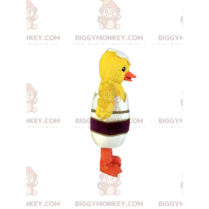 Traje de mascote amarelo pintinho BIGGYMONKEY™ com elegante