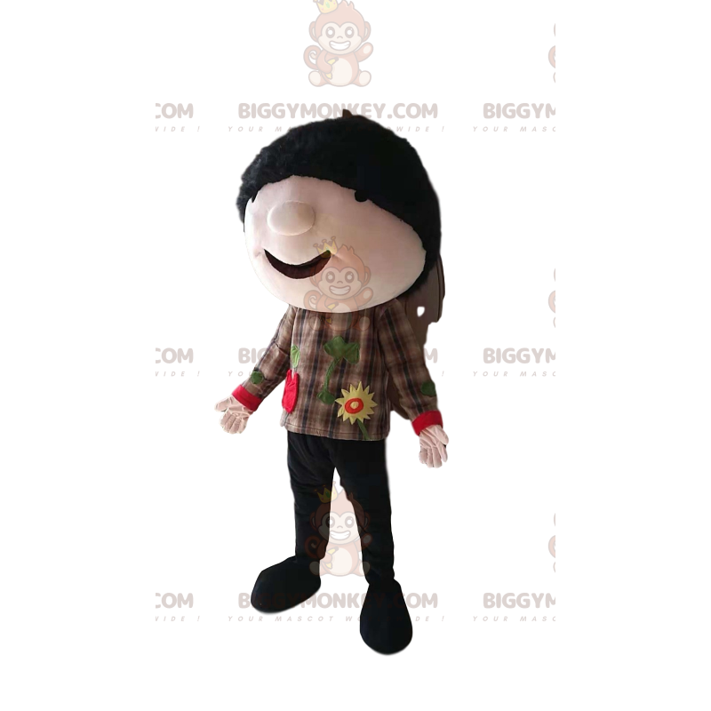 Fantasia de mascote de menino marrom BIGGYMONKEY™ com camisa