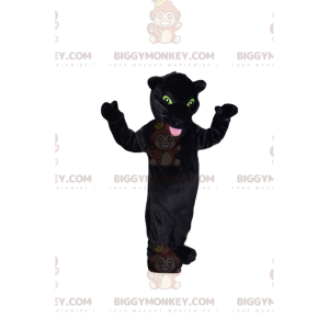 Costume de mascotte BIGGYMONKEY™ de panthère noire avec de