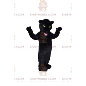 BIGGYMONKEY™ Costume da mascotte di pantera nera con bellissimi