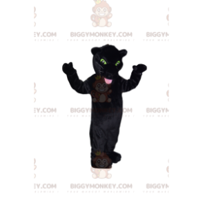 Traje de mascote BIGGYMONKEY™ de Pantera Negra com lindos olhos