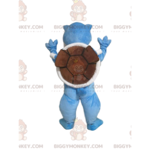 BIGGYMONKEY™ Maskottchenkostüm Blaue Schildkröte mit braunem