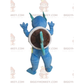 Costume de mascotte BIGGYMONKEY™ de tortue bleue avec des dents