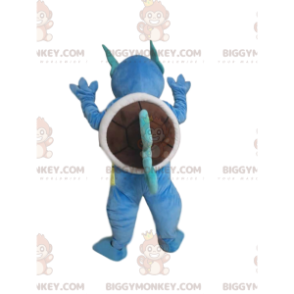Traje de mascote de tartaruga azul BIGGYMONKEY™ com orelhas e