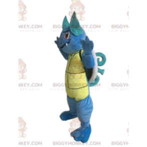 Costume da mascotte BIGGYMONKEY™ tartaruga blu con denti a