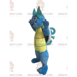 Costume de mascotte BIGGYMONKEY™ de tortue bleue avec des dents