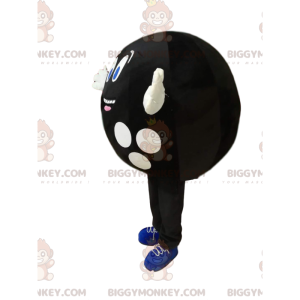 Kostým maskota Very Happy Black Bowling Ball BIGGYMONKEY™ –
