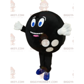 Fantasia de mascote BIGGYMONKEY™ de bola de boliche preta muito