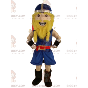 Costume da mascotte Happy Viking Warrior BIGGYMONKEY™, con elmo