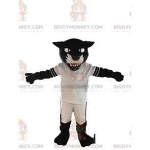BIGGYMONKEY™ Costume da mascotte aggressivo da pantera nera con