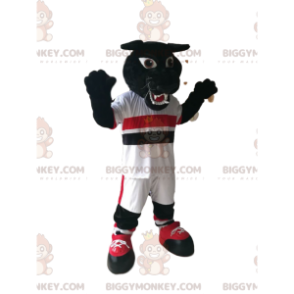 Traje de mascote Pantera Negra BIGGYMONKEY™ com roupas