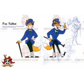 Orange-weißer Fuchs BIGGYMONKEY™ Maskottchen-Kostüm im